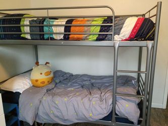 Ikea Silver Metal Bunk Bed Frame