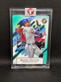 2025 Topps Pristine Baseball George Springer Aqua Refractor /199 jays Sealed Mag