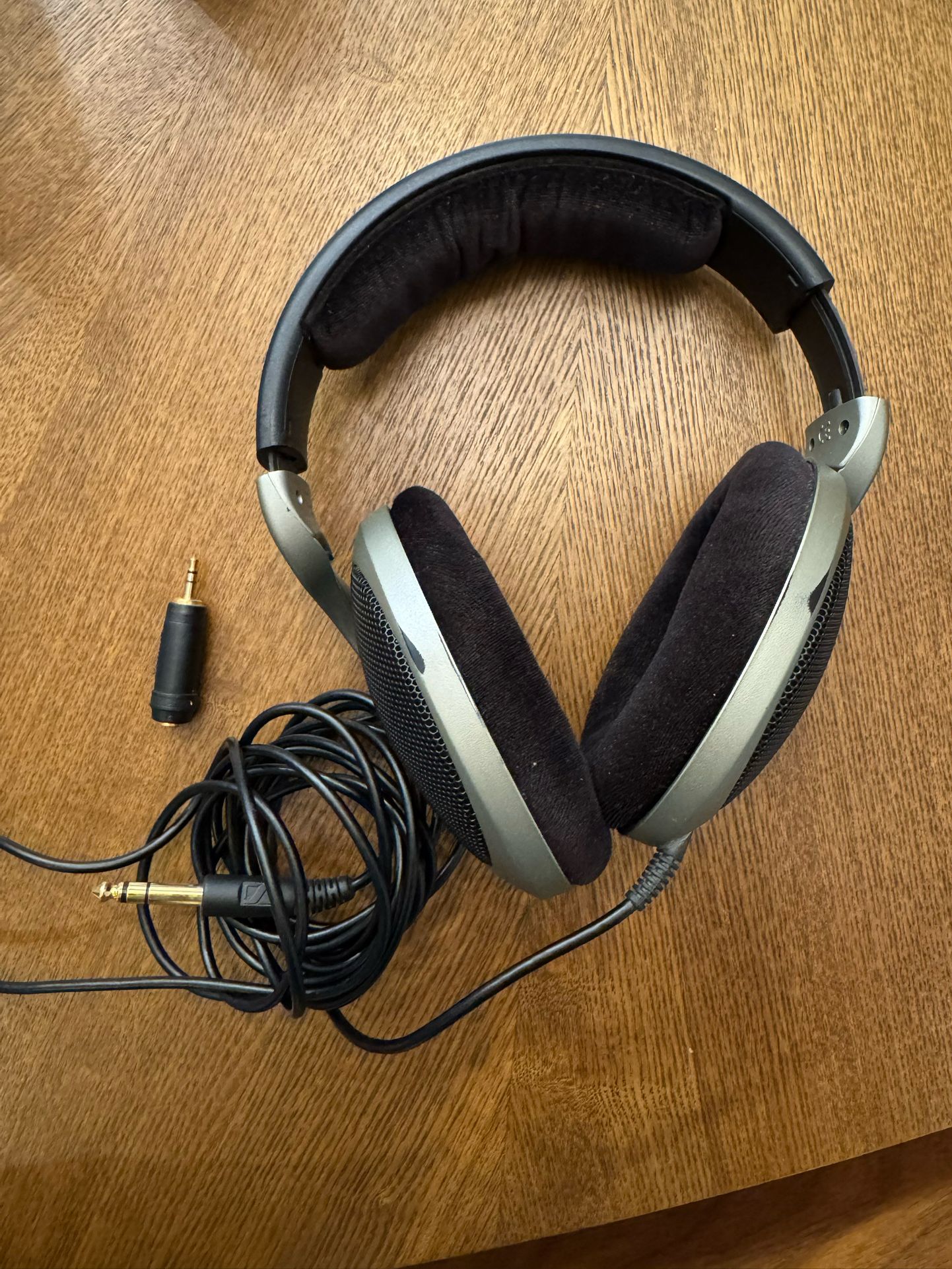 Sennheiser headphones HD555 Open Air Corded with 6.35mm to 3.5mm Adapter