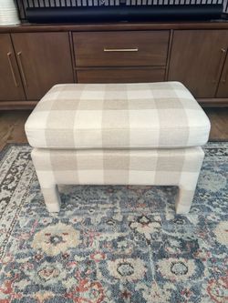 Cute fabric ottoman footrest