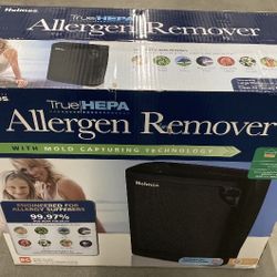 HOLMES True HEPA Air Purifier Console Allergen Remover for LARGE Rooms (349 Sq. Ft) - Minimal Use / NEW Filters