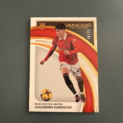 Collectible 2022-20223 Alejandro Garnacho Immaculate Collection 48/75 Soccer Card