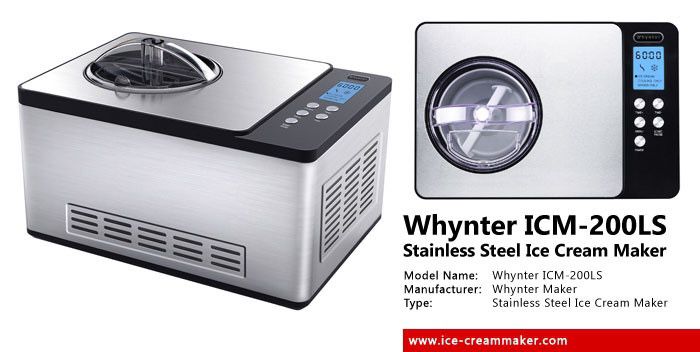 ICM-200LS Whynter 2.1 Quart Ice Cream Maker – Stainless Steel