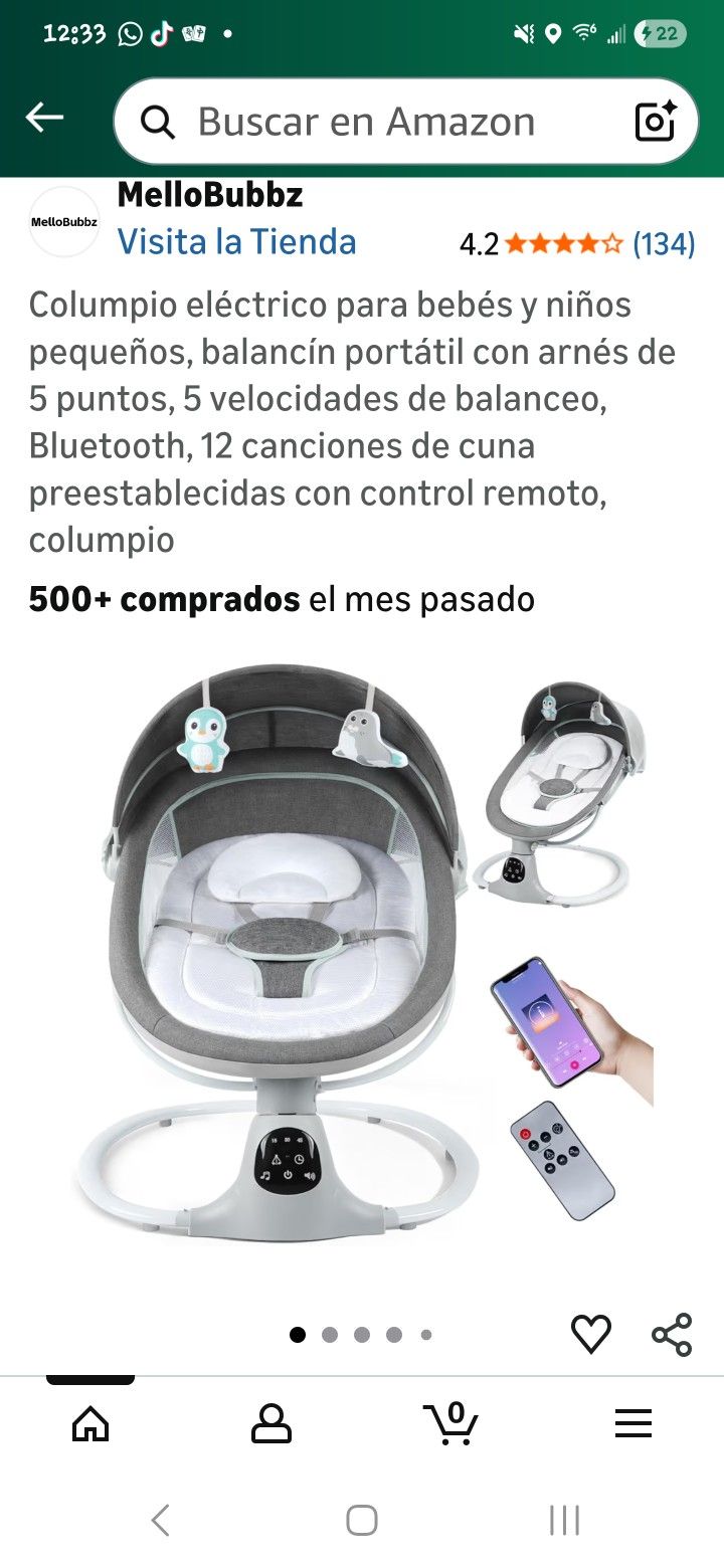 Columpio Electrico Para Bebe/ Electric swing for babies and toddlers