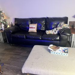 Nice couch very comfortable small tear and cushion looks super nice in a room