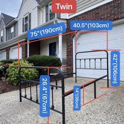 Steel (Twin) Single Bed Frame (Gifted tool)