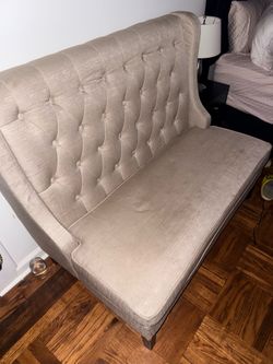 Khaki Settee linen like material