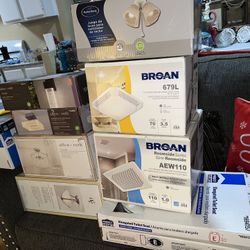 Ceiling Lamp, Bathroom Lamp, Sink, Blind Etc