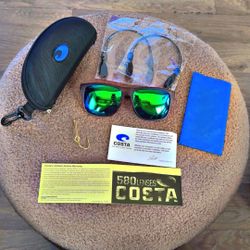 SPEAROXL COSTA DEL-MAR 2Wires,Case,Cloth,Hat Hook Cards