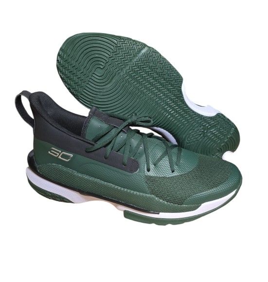 New! Under Armour Curry 7 Team Green Basketball Sneakers Men’s Size 14