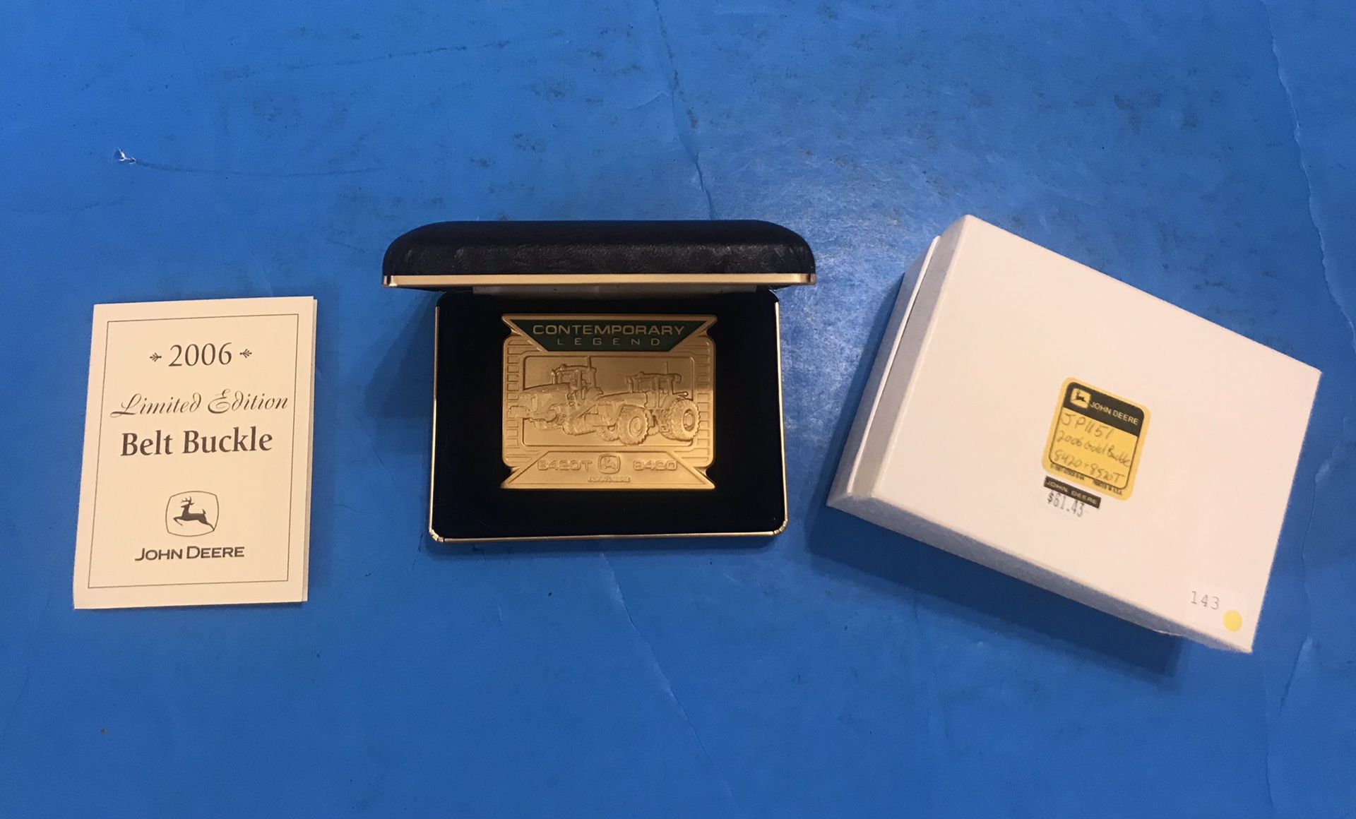 NIB John Deere 8(contact info removed)T Tractor Belt Buckle 06 Contemporary Legend Collector