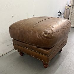 Genuine leather ottoman