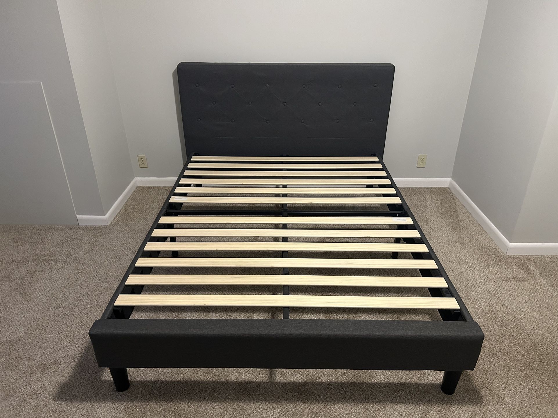 Dark Grey Bed Frame Queen