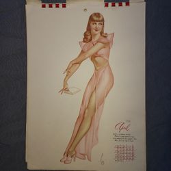 Vintage 1946 Pinup Calendar