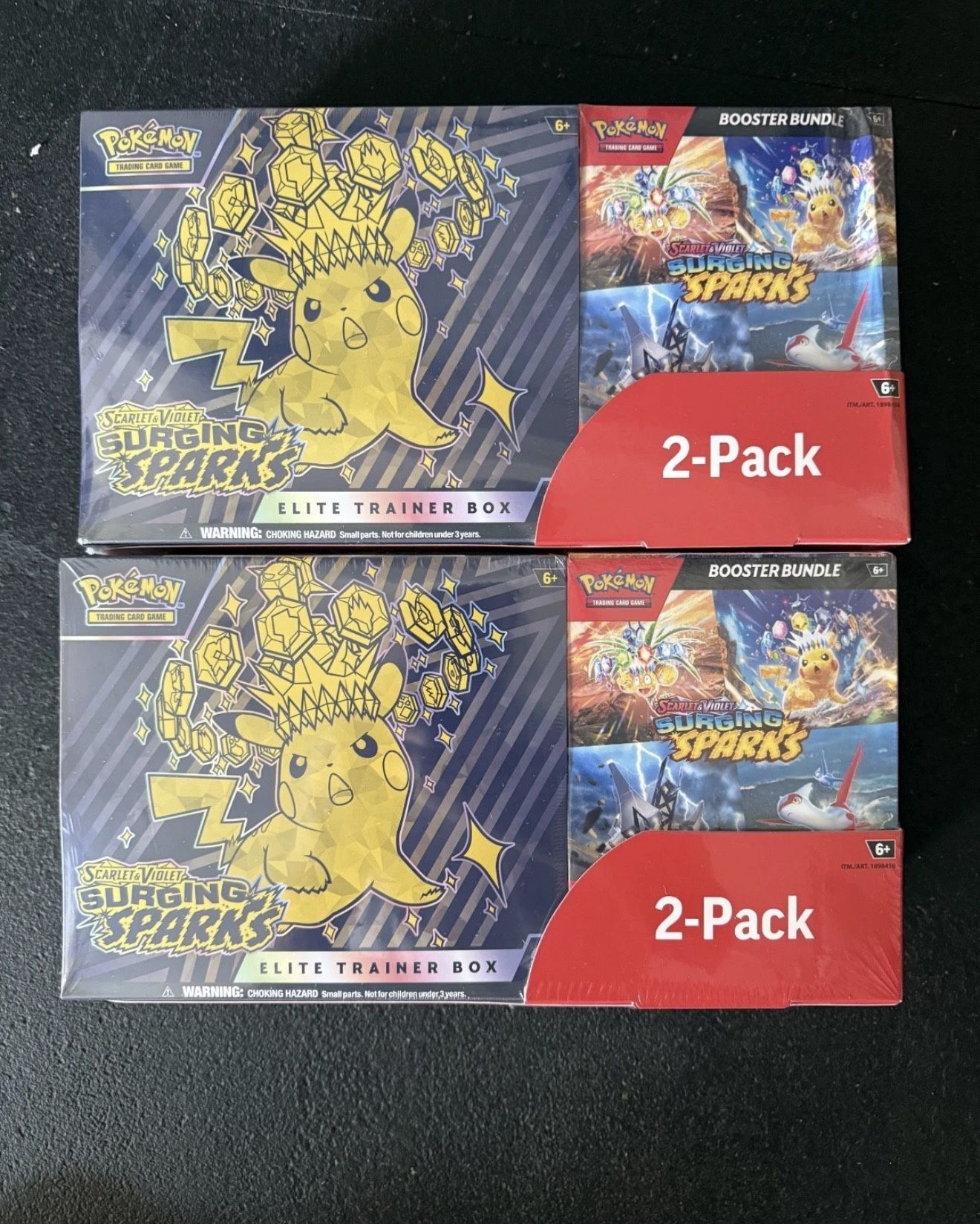 Pokemon Surging Sparks ETB + Booster Bundle 2 pack