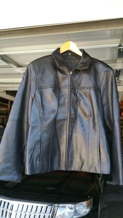 Avanti new york women leather jacket size xl