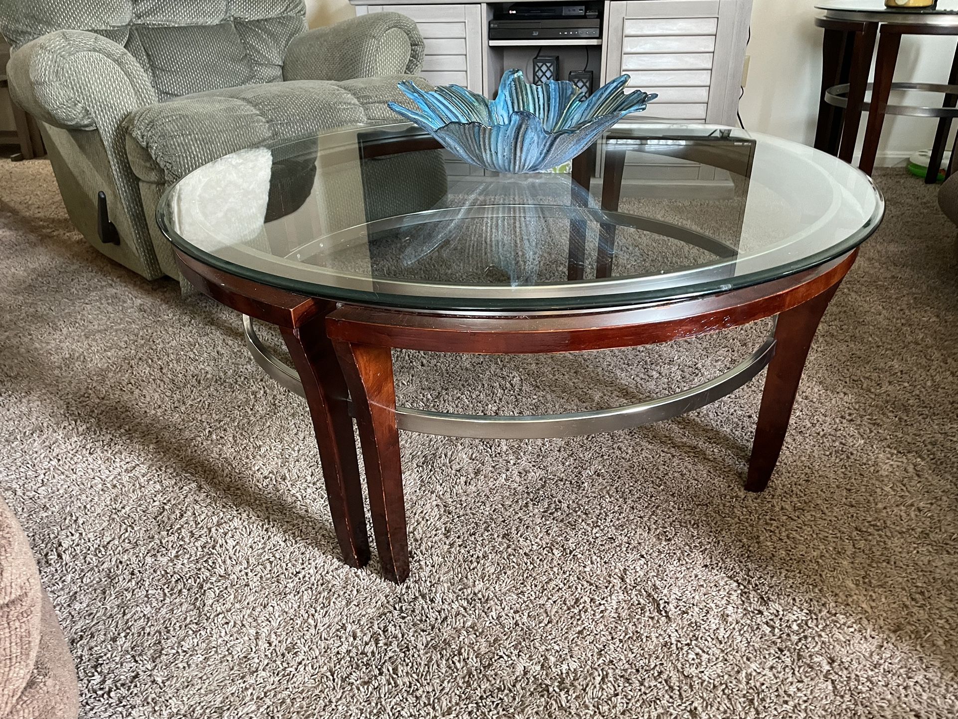 Round Coffee Table And End Table