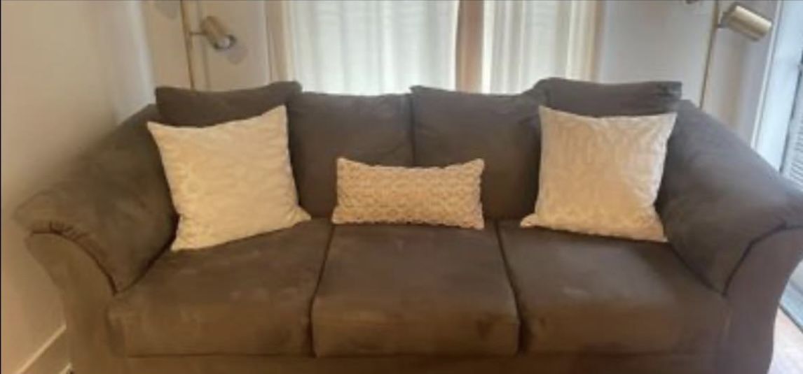 Grey Modern couch- Excellent Condition! Moving And Looking To Sell ASAP