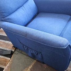 Powerlift Blue Recliner (lightly used)