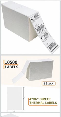 Thermal Shipping Labels 4”x6” – 10,500 Labels Full Case