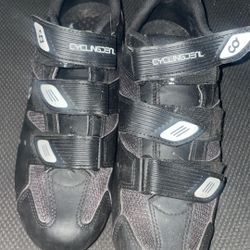 cycling denl clipless shoes size 9
