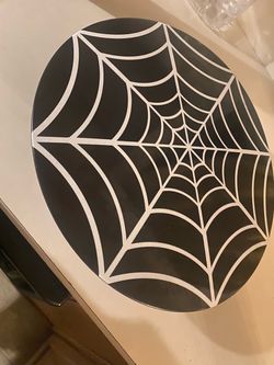 Black Spiderweb Halloween Serving Platter