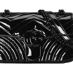 Gucci Patent Leather Marmont Large Retail 2900 NEW Leather Black 