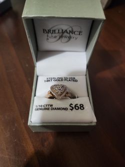 Sterling silver 14 carat gold plated