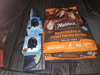 Dog food and the thing you're dog will not bite no one