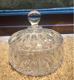 Clear Glass Candy Dish with Lid
