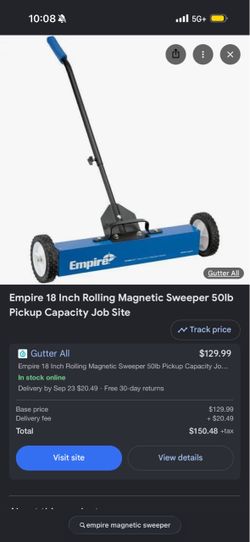 Empire 18-Inch Rolling Magnetic Sweeper