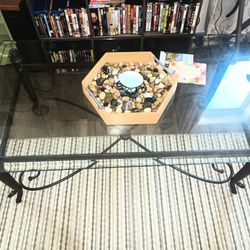 Set Of 3 Glass Top Tables