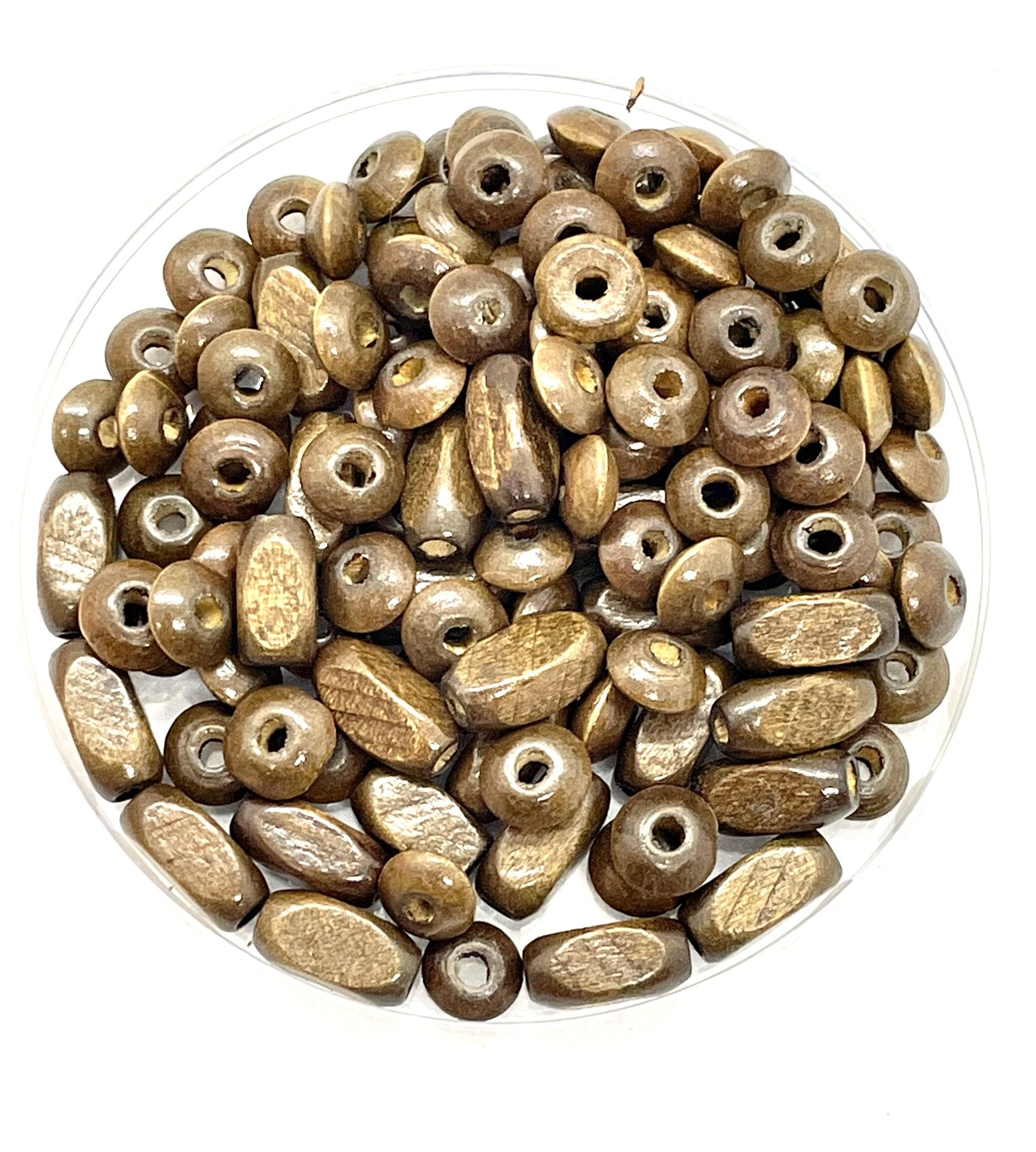 Large Lot Of 125 Wood Beads