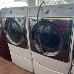 Set Washer ,electric Dryer & Pedestal’s With Warranty 