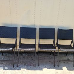 4 folding bistro chairs