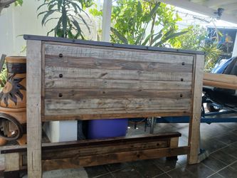 King  size bed frame and head board