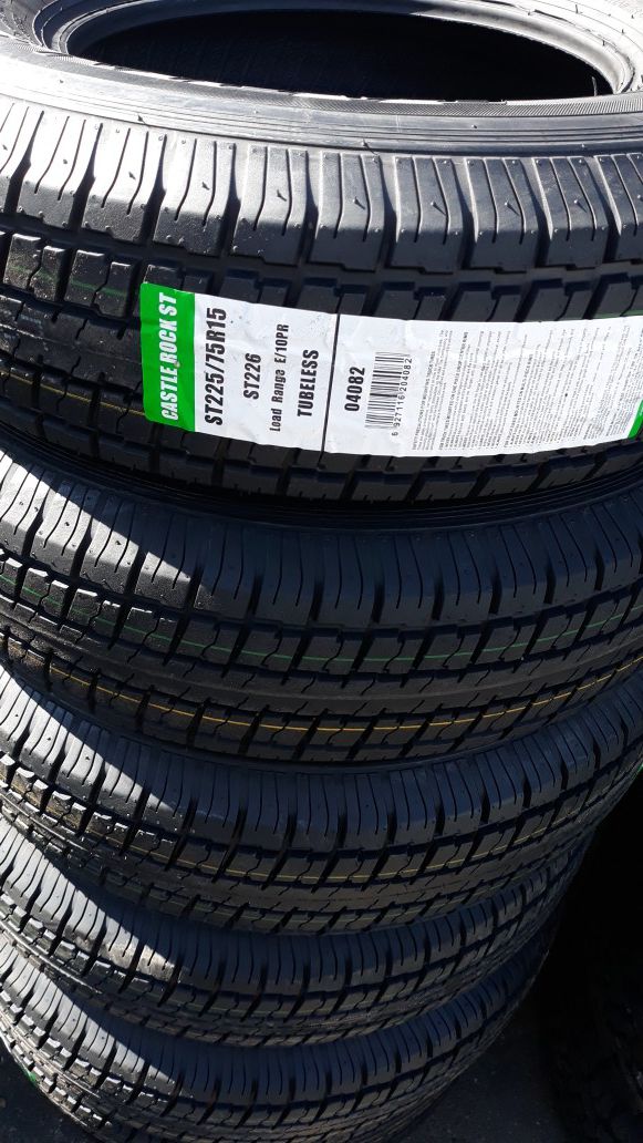 St225 75 r15 trailer tires 10ply. 4 new $220