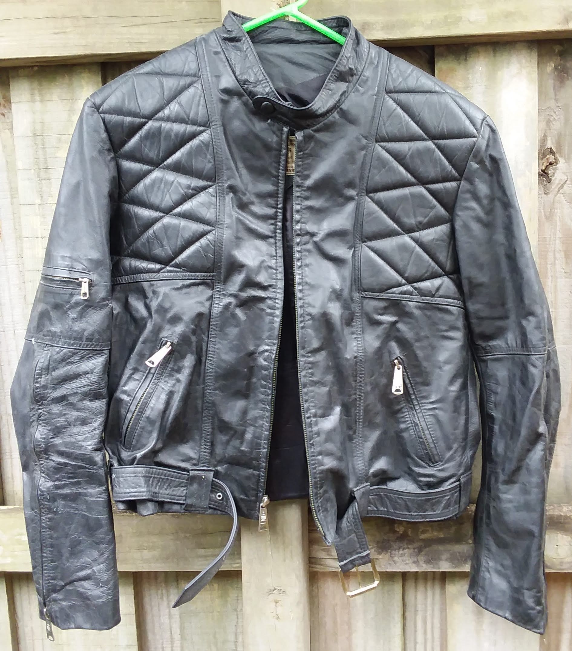Black leather jacket