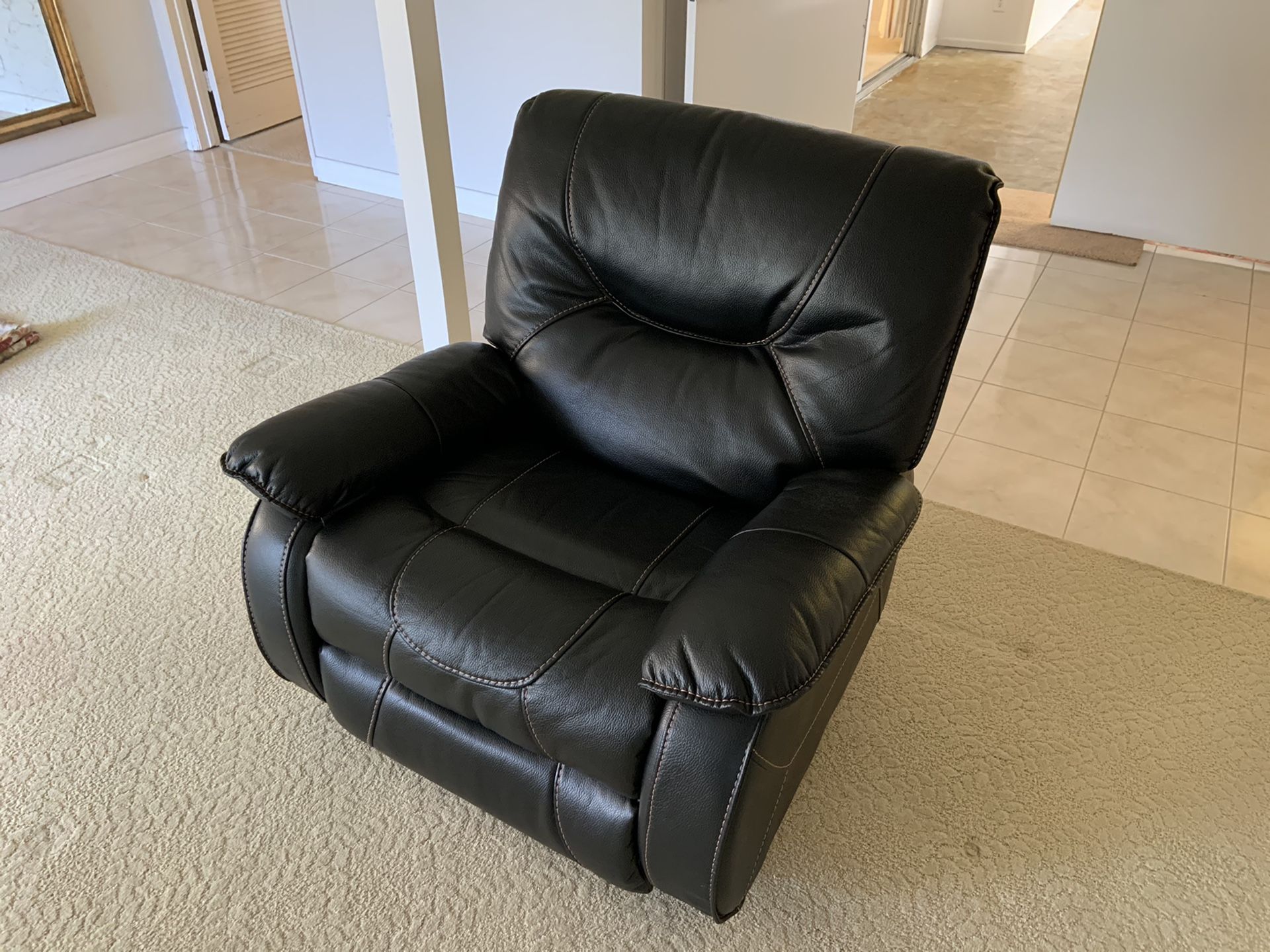 Leather Recliner-Electric
