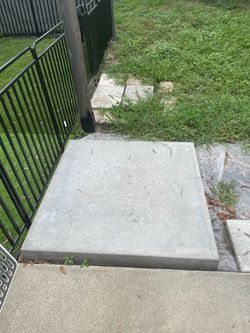 Concrete slab 3 x 3 x 4”