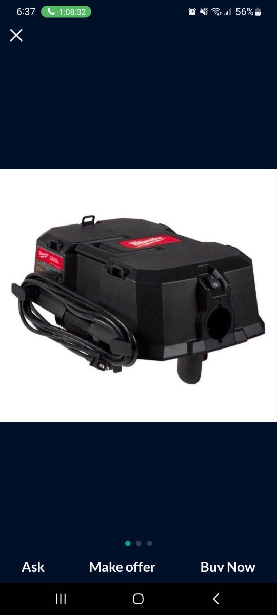Milwaukee 6.5 Peak HP Wet/Dry Vacuum Motor Head 0931-20