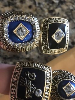 Dodgers Rings Set Of 4 🎁 Size 11 Nice