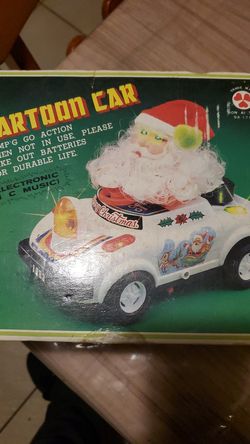 Vintage Santa car