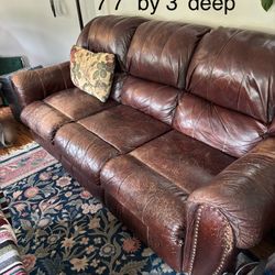 Brown Leather Sofa