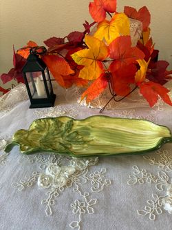 Ceramic Leaf Serving Tray
