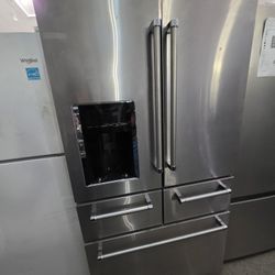 KITCHENAID 5 DOOR STAINLESS STEEL REFRIGERATOR 