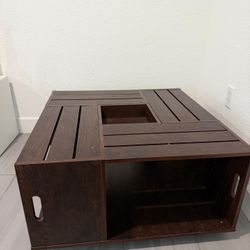 :Solid Wood Coffee Table with Storage – $250
