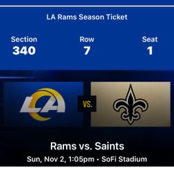 Rams vs Saints SUNDAY Nov 2