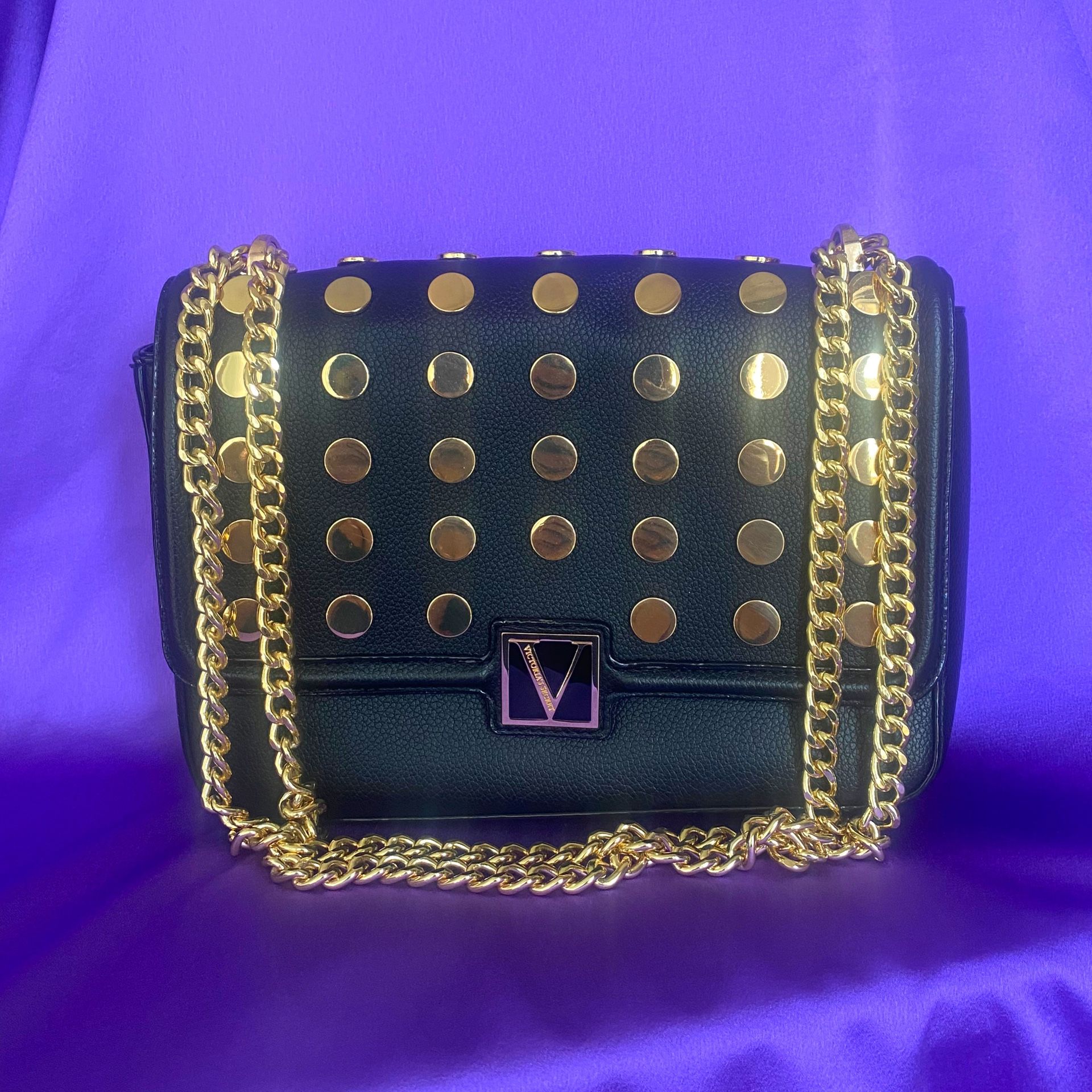 Victoria's Secret Chain Strap Handbag With Travel Mirror