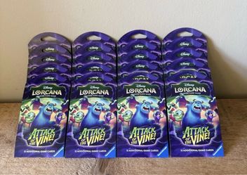 Disney Lorcana Attack of the Vine! Sleeved Booster Pack Lot